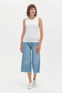 US Polo Assn. Women Light Blue Flare Cropped Fit Jeans Pants - Image 3
