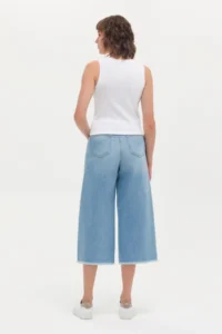 US Polo Assn. Women Light Blue Flare Cropped Fit Jeans Pants - Image 4