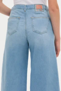 US Polo Assn. Women Light Blue Flare Cropped Fit Jeans Pants - Image 7