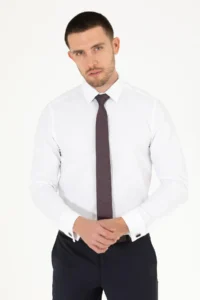 Pierre Cardin White slim Fit Long Sleeve Classical Shirt