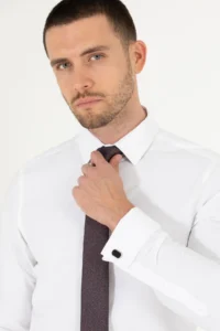 Pierre Cardin White slim Fit Long Sleeve Classical Shirt - Image 3