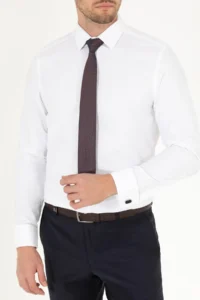 Pierre Cardin White slim Fit Long Sleeve Classical Shirt - Image 6