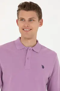 US Polo Shirt Assn. Men Lilac Basic Sweatshirt - Image 2