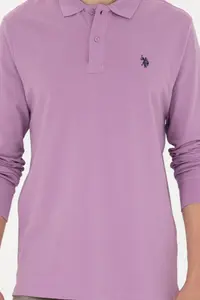 US Polo Shirt Assn. Men Lilac Basic Sweatshirt - Image 6