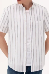 Pierre Cardin Navy Blue comfort Fit Short Sleeve Shirt - Image 6