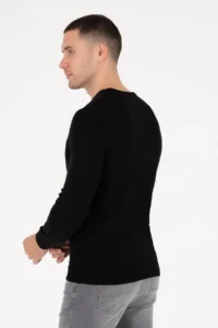 Pierre Cardin Black slim Fit Crew Neck Basic Knitwear Sweater - Image 5