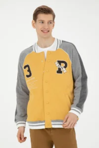 US Polo Assn. Men Mustard Knitting Cardigan - Image 3