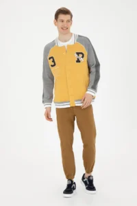 US Polo Assn. Men Mustard Knitting Cardigan - Image 4