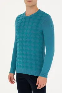 US Polo Assn. Men Petrol Blue Blue Blue Sweater - Image 6