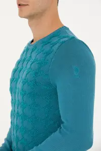 US Polo Assn. Men Petrol Blue Blue Blue Sweater - Image 7