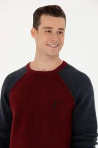 US Polo Assn. Men Burgundy Sweater - Image 2