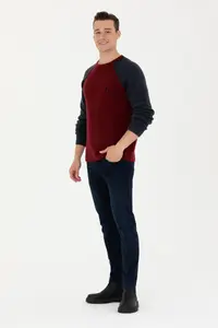 US Polo Assn. Men Burgundy Sweater - Image 4