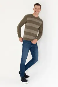 US Polo Assn. Men Khaki Sweater - Image 3