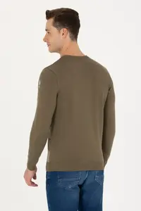 US Polo Assn. Men Khaki Sweater - Image 5