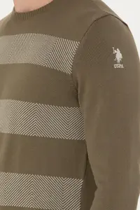US Polo Assn. Men Khaki Sweater - Image 7
