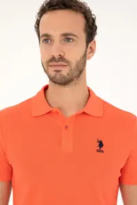 US Polo Assn. Men slim Fit Polo Shirt Collar Pomegranate Basic T-Shirt - Image 2