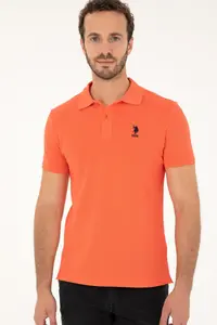 US Polo Assn. Men slim Fit Polo Shirt Collar Pomegranate Basic T-Shirt - Image 3