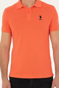 US Polo Assn. Men slim Fit Polo Shirt Collar Pomegranate Basic T-Shirt - Image 6
