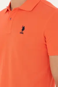 US Polo Assn. Men slim Fit Polo Shirt Collar Pomegranate Basic T-Shirt - Image 7