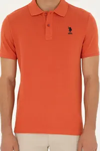 US Polo Assn. Men slim Fit Polo Shirt Collar Powder Pink Basic T-Shirt - Image 6