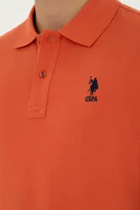 US Polo Assn. Men slim Fit Polo Shirt Collar Powder Pink Basic T-Shirt - Image 7