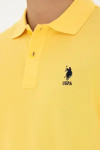 US Polo Assn. Men slim Fit Polo Shirt Collar Yellow Basic T-Shirt - Image 7
