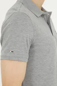 US Polo Assn. Men slim Fit Polo Shirt Collar Gray Melanj Basic T-Shirt - Image 7