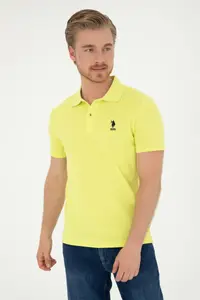 US Polo Assn. Men slim Fit Polo Shirt Collar Peanut Green Basic T-Shirt - Image 3