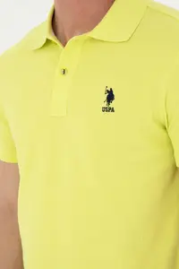 US Polo Assn. Men slim Fit Polo Shirt Collar Peanut Green Basic T-Shirt - Image 7