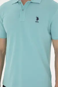 US Polo Assn. Men slim Fit Polo Shirt Collar Mint Basic T-Shirt - Image 6