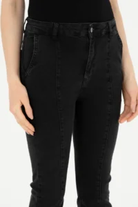 US Polo Assn. Women Black skinny Flare Cropped Fit Jeans Pants - Image 5