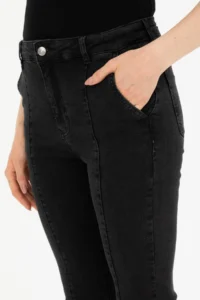 US Polo Assn. Women Black skinny Flare Cropped Fit Jeans Pants - Image 6