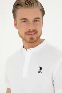 US Polo Assn. Men Regular Fit Tippet White T-Shirt - Image 2