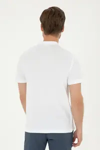 US Polo Assn. Men Regular Fit Tippet White T-Shirt - Image 5