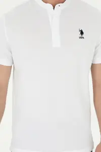 US Polo Assn. Men Regular Fit Tippet White T-Shirt - Image 6
