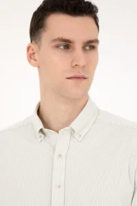 Pierre Cardin Green slim Fit Long Sleeve Shirt
