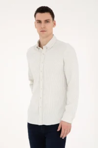 Pierre Cardin Green slim Fit Long Sleeve Shirt - Image 2