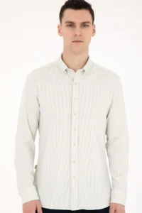Pierre Cardin Green slim Fit Long Sleeve Shirt - Image 3