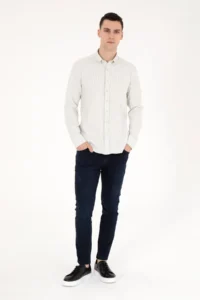 Pierre Cardin Green slim Fit Long Sleeve Shirt - Image 4