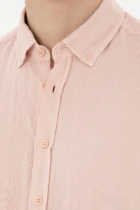 Pierre Cardin Light Pink Regular Fit Long Sleeve Shirt - Image 7