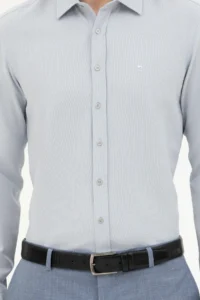 Pierre Cardin Gray slim Fit Long Sleeve Shirt - Image 6