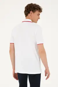 US Polo Assn. Men Regular Fit Polo Shirt Collar White T-Shirt - Image 5