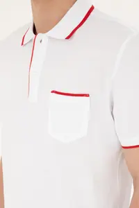 US Polo Assn. Men Regular Fit Polo Shirt Collar White T-Shirt - Image 7