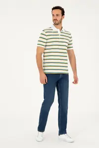 US Polo Assn. Men Regular Fit Polo Shirt Collar White T-Shirt - Image 4