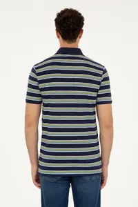 US Polo Assn. Men Regular Fit Polo Shirt Collar Navy Blue T-Shirt - Image 5