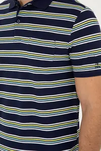 US Polo Assn. Men Regular Fit Polo Shirt Collar Navy Blue T-Shirt - Image 7
