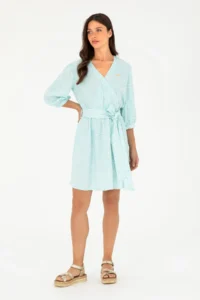 US Polo Assn. Women Mint Mini Size Weaving Dress - Image 3