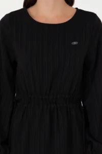 US Polo Assn. Women Black Mini Size Weaving Dress - Image 5