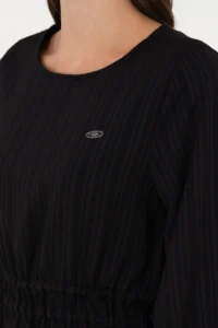 US Polo Assn. Women Black Mini Size Weaving Dress - Image 6