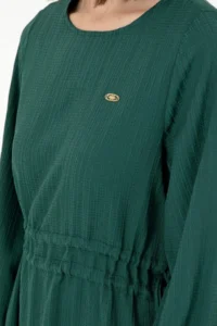 US Polo Assn. Women Dark Green Weaving Dress - Image 6